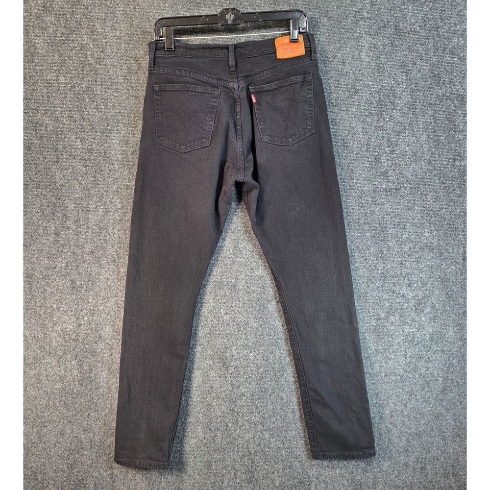 Levi's Premium 501 Big E Black Jeans 28x29 High Rise Button Fly Straight Leg - Picture 9 of 16
